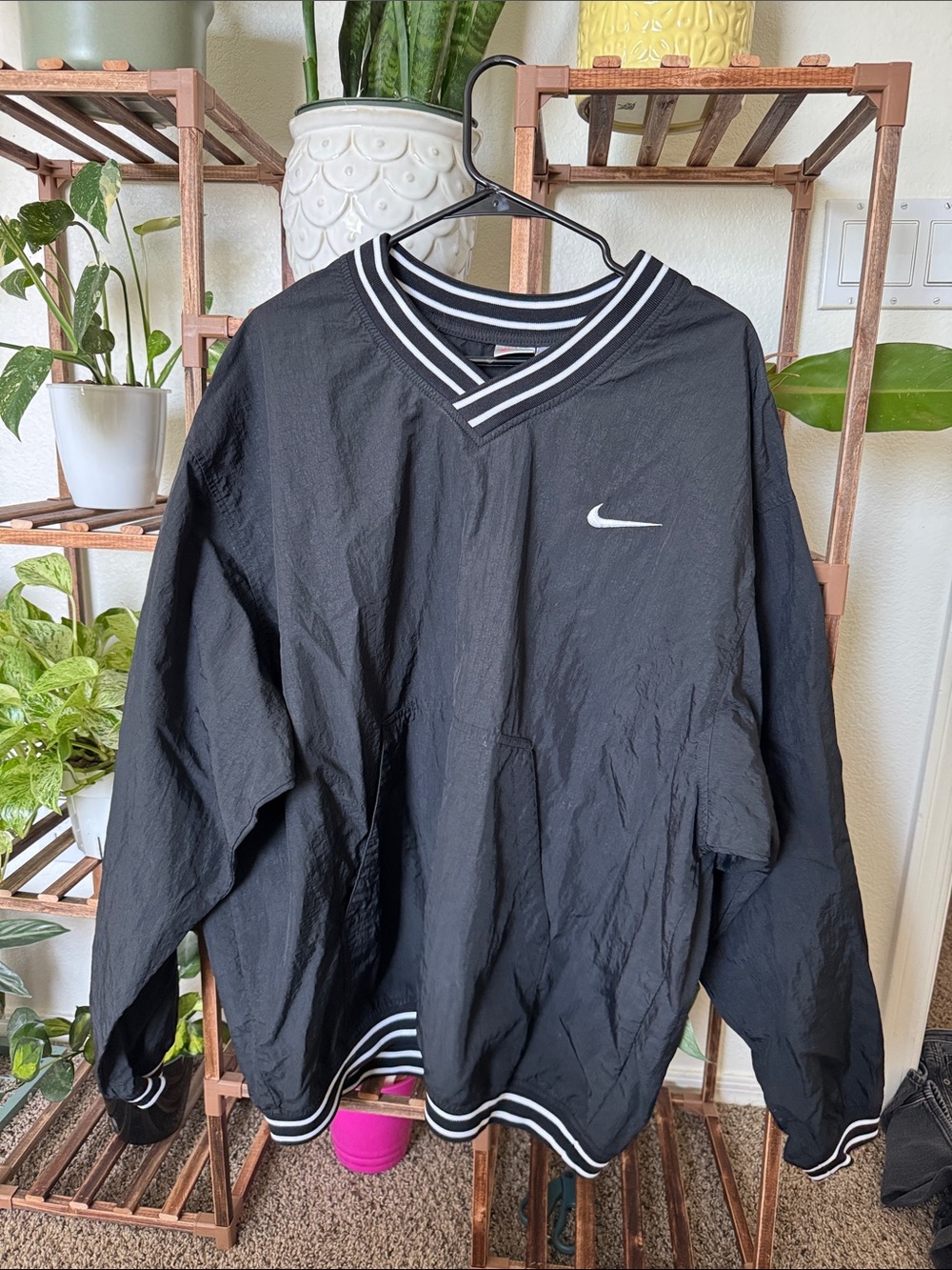 Vintage Nike Black Pullover Windbreaker